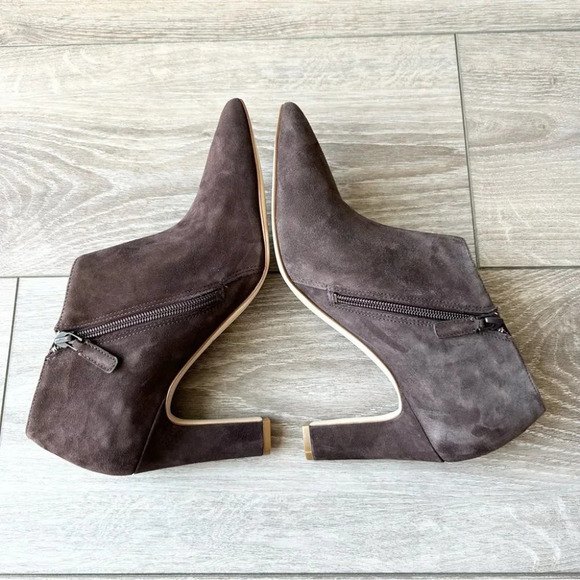 Cole Haan  Pointed Toe Chocolate Colour Suede Ankle Boots - Picture 8 of 13